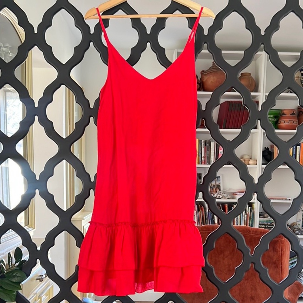 Red Mazik Ruffle Dress